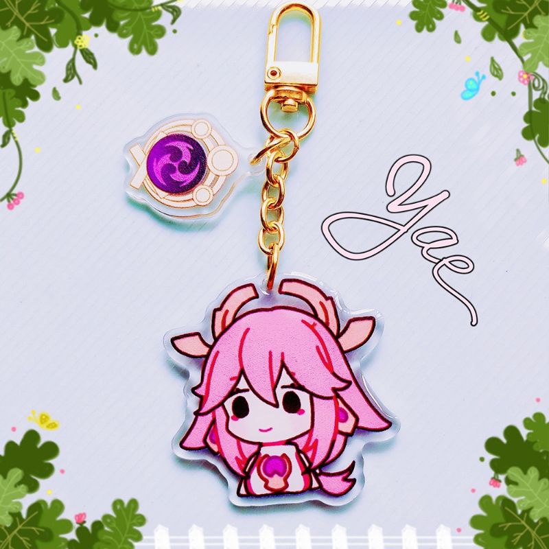 Yae miko móc khoá genshin impact inazuma