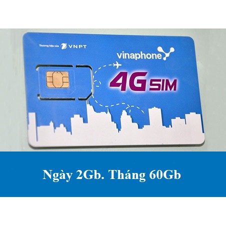 Sim 60G Vinaphone, Ngày 2Gb chỉ 50k/tháng