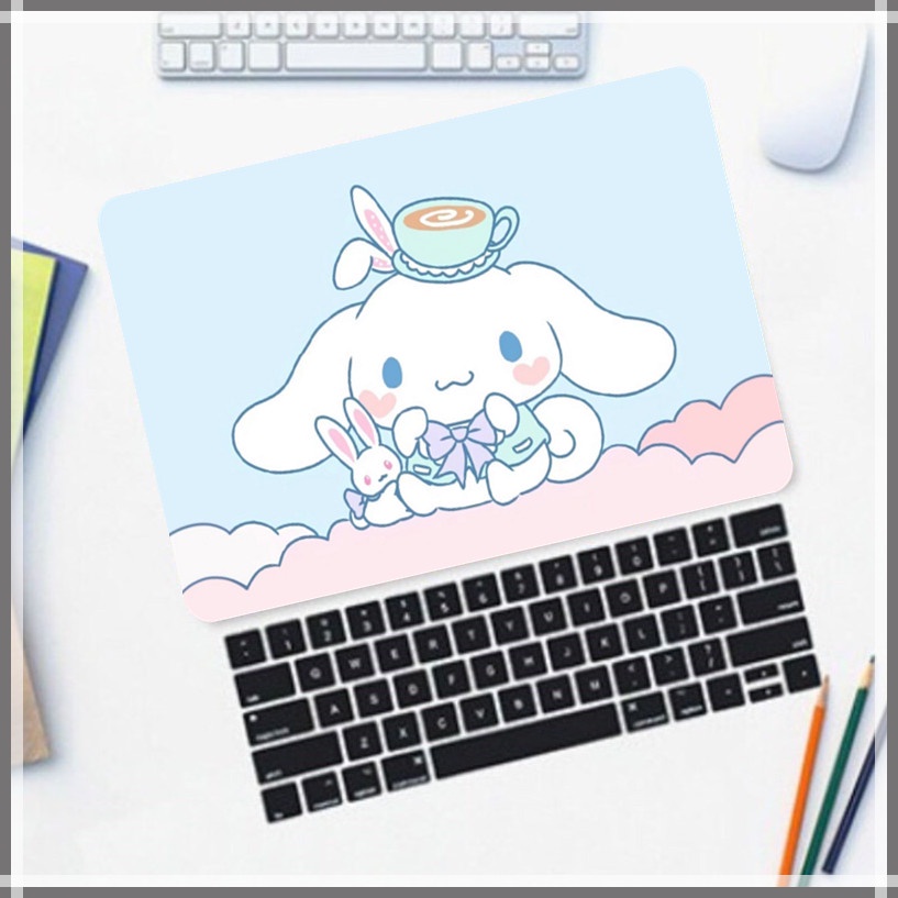 With keyboard cover⭐Cinnamoroll⭐For Macbook case M2 Air13 A2681 2021 Pro14：A2442 Pro 13 15 inch 2019 A2159 A1990 A1707 Air 13.3 2020 12 A1708 A1989 A1706 2020 A2179 A2237 Pro 2020 M1 A2251 A2289 A2238 Cartoon Case Cover