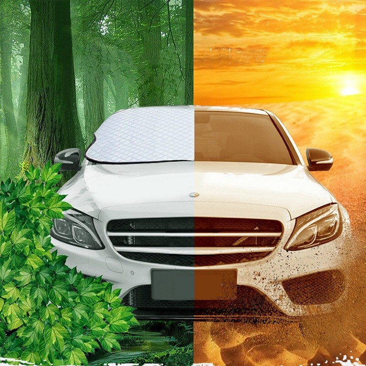 Tấm bạt che chắn nắng ngoài kính lái ô tô tráng phủ một lớp nhôm chống nóng cách nhiệt cho xe oto Phù hợp với mọi xe
