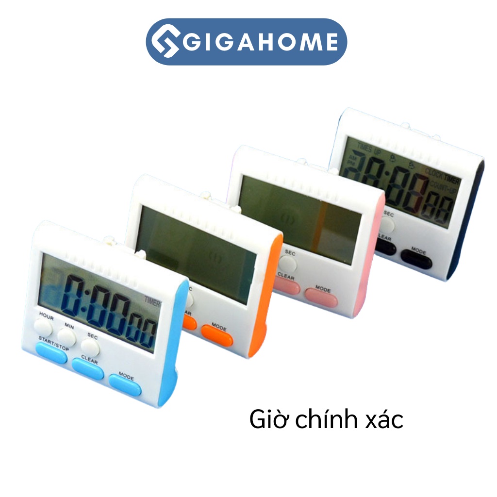 Đồng Hồ Bấm Giờ Đếm Ngược GIGAHOME Mini Hẹn Giờ Thời Gian Nấu Ăn, Làm Việc 6794