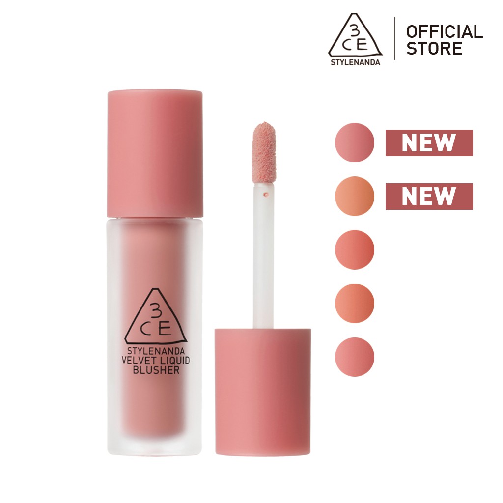 Phấn Má Hồng Dạng Lỏng 3Ce Màu Nhung Lì 3Ce Velvet Liquid Blusher 3.4G | Official Store Cheek Make Up Cosmetic