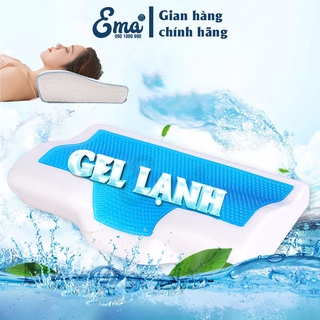 [CÓ GEL LẠNH] Gối ngủ nhanh cao su non EMA - Phong cách Nhật Bản - Chống ngáy và thoái hóa đốt sống cổ