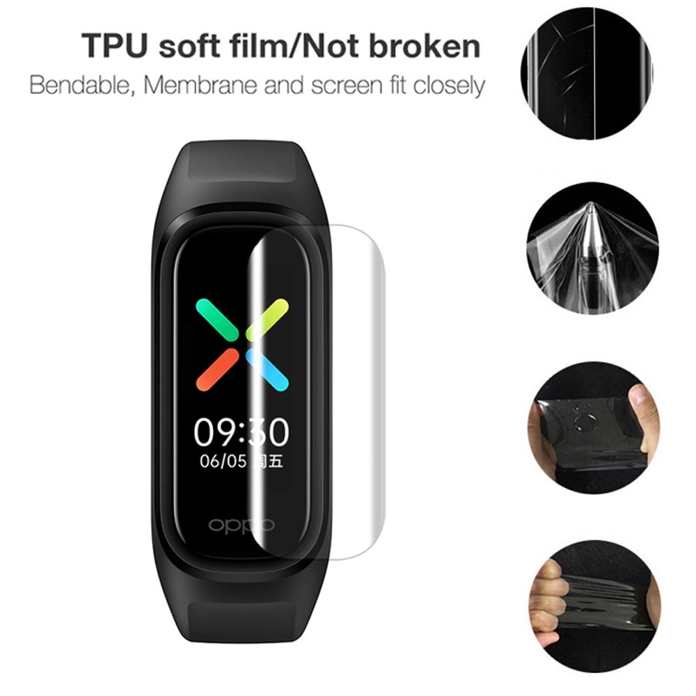 Kính Cường Lực 3D TPU Mềm Trong Suốt Bảo Vệ Màn Hình Không Kính Cường Lực Cho OPPO Band
