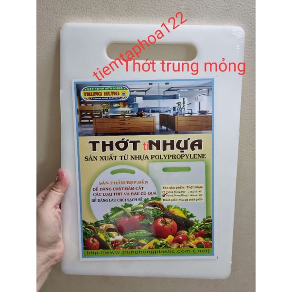 Thớt nhựa vuông màu trắng dày 10 mm dùng cho thức ăn thực phẩm siêu bền sạch