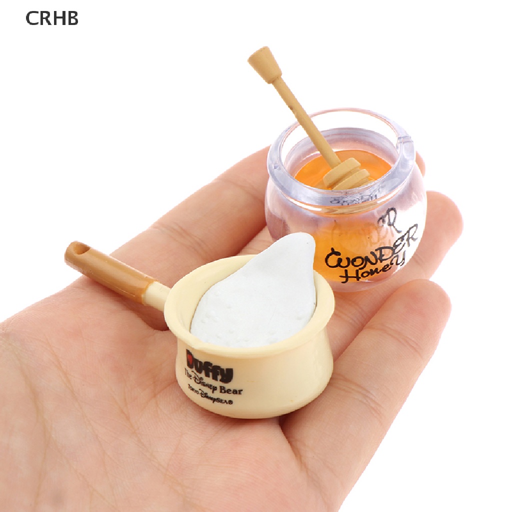 CRHB 1:12 Dollhouse Miniture Milk Pot Honey Pot Kitchen Decoration Accessories NEW