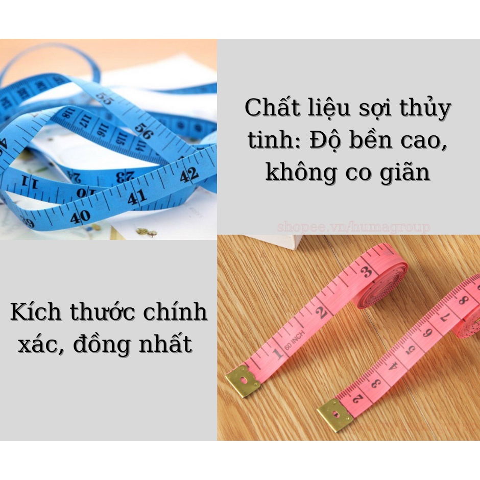 Thước Dây Cuộn Mini Thu Gọn Bằng Nút Bấm - Dùng Đo Vòng Eo, Chiều Cao, May Mặc 150cm/60inch