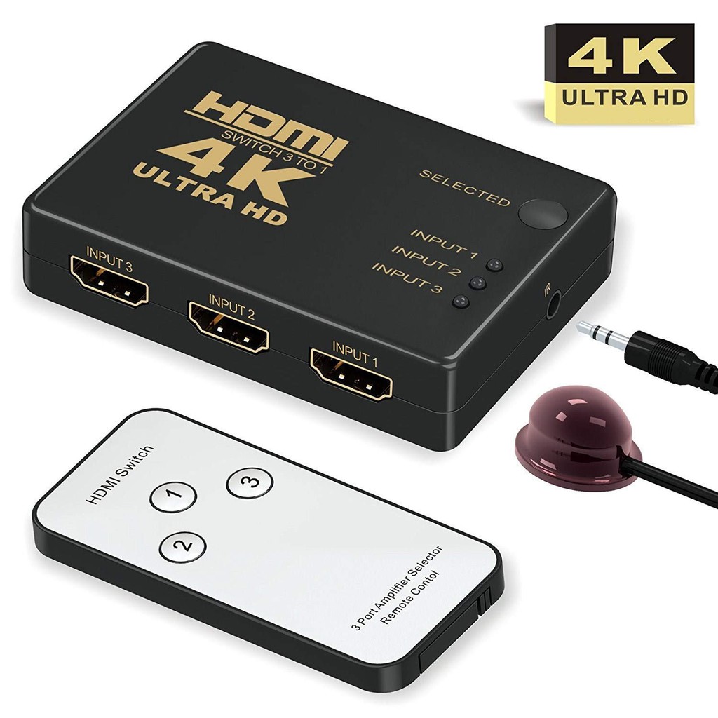 Bộ chia HDMI 4K 3 in 1 out - Switch HDMI 4k ultra HD