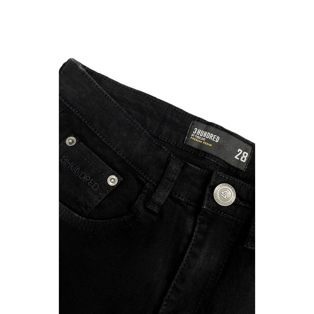 Quần Jeans Nam Skinny Biker Rách Gối Bọc Da Màu Đen | BigBuy360 - bigbuy360.vn