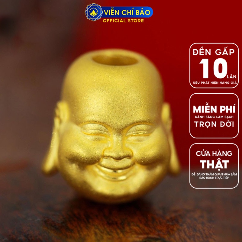 Charm gắn vòng tay Phật Di Lặc chất liệu vàng 24K thời trang phụ kiện trang sức Viễn Chí Bảo C240076