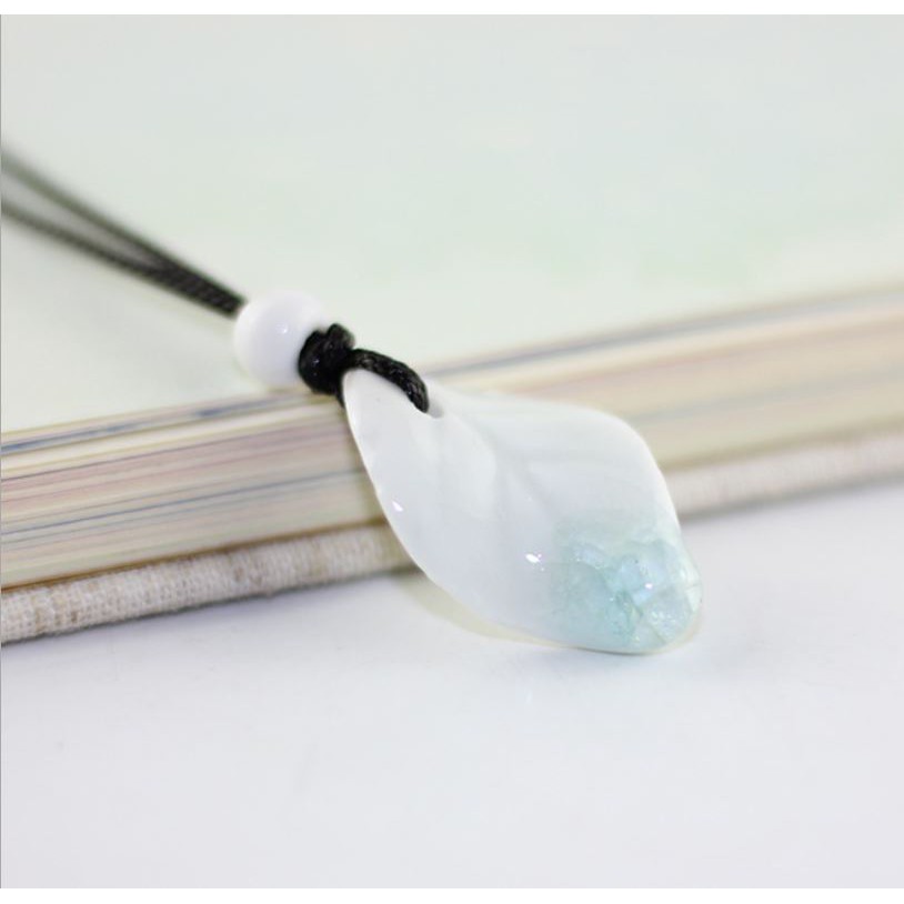 Dây chuyền gốm hình lá