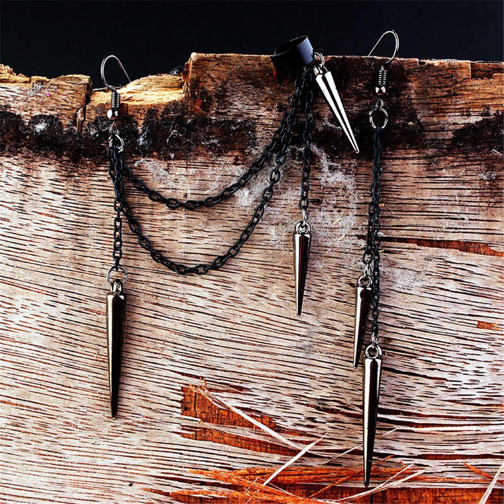 LAY 1 Đôi Bông Tai Dáng Dài Phong Cách Hip Hop Gothic Punk Cổ Điển