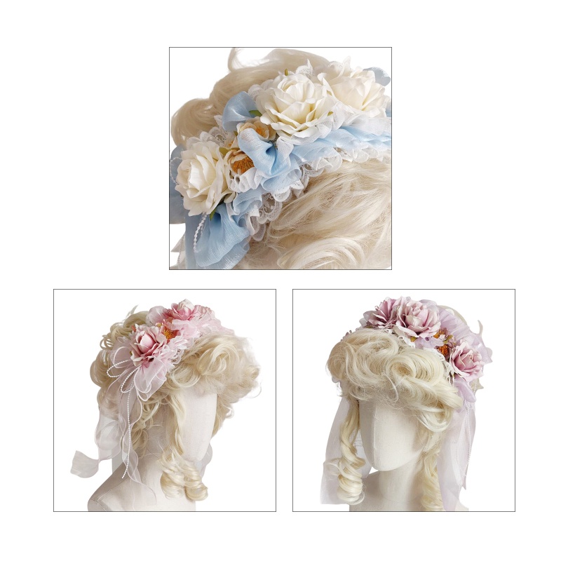 Băng Đô Ren Hoa Phong Cách Lolita Xinh Xắn Cho Nữ