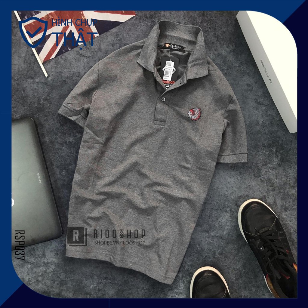 Áo thun nam có cổ ngắn tay đơn giản thổ dân RSP037 - áo polo nam Riooshop | BigBuy360 - bigbuy360.vn