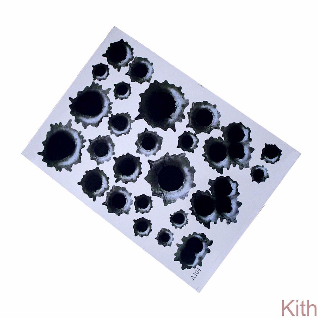 Fashion 3D Car Shot Hole Sticker Decal Funny Auto Body Anti Scratch Shot Sticker Car Body Decoration