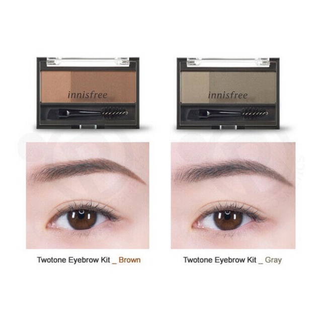 Bột tán chân mày Innisfree Two-tone Eyebrow Kit