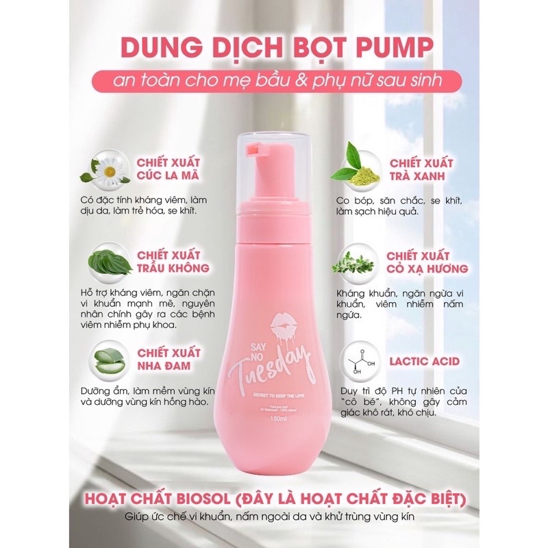 Combo Trẻ Hóa Cô Bé-Dung Dịch Vệ Sinh Say No Tuesday & Nước Hoa Xịt Anti Tuesday