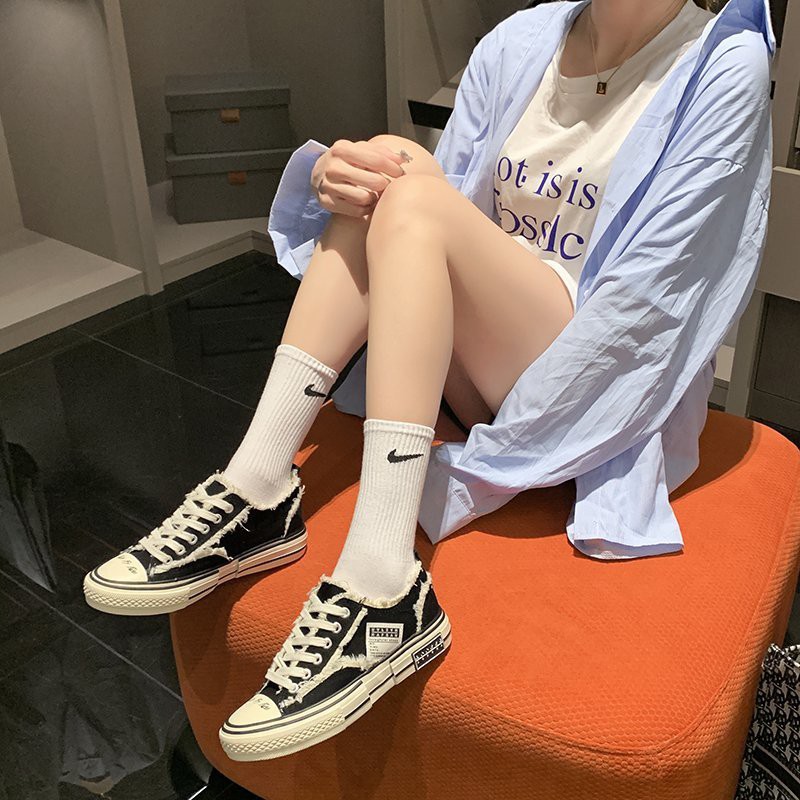 Giày sneaker nữ HAPU Vessell styles rách phong cách mới nhất , siêu hot 2021 | BigBuy360 - bigbuy360.vn