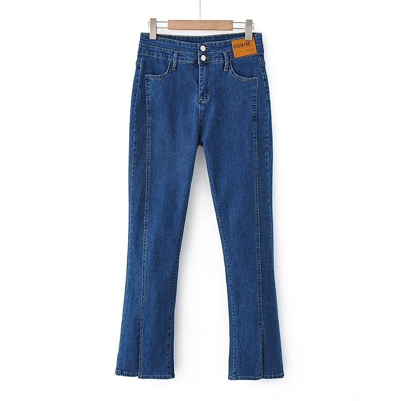 Quần Jean Ống Loe Lưng Cao Plus Size XL-5XL