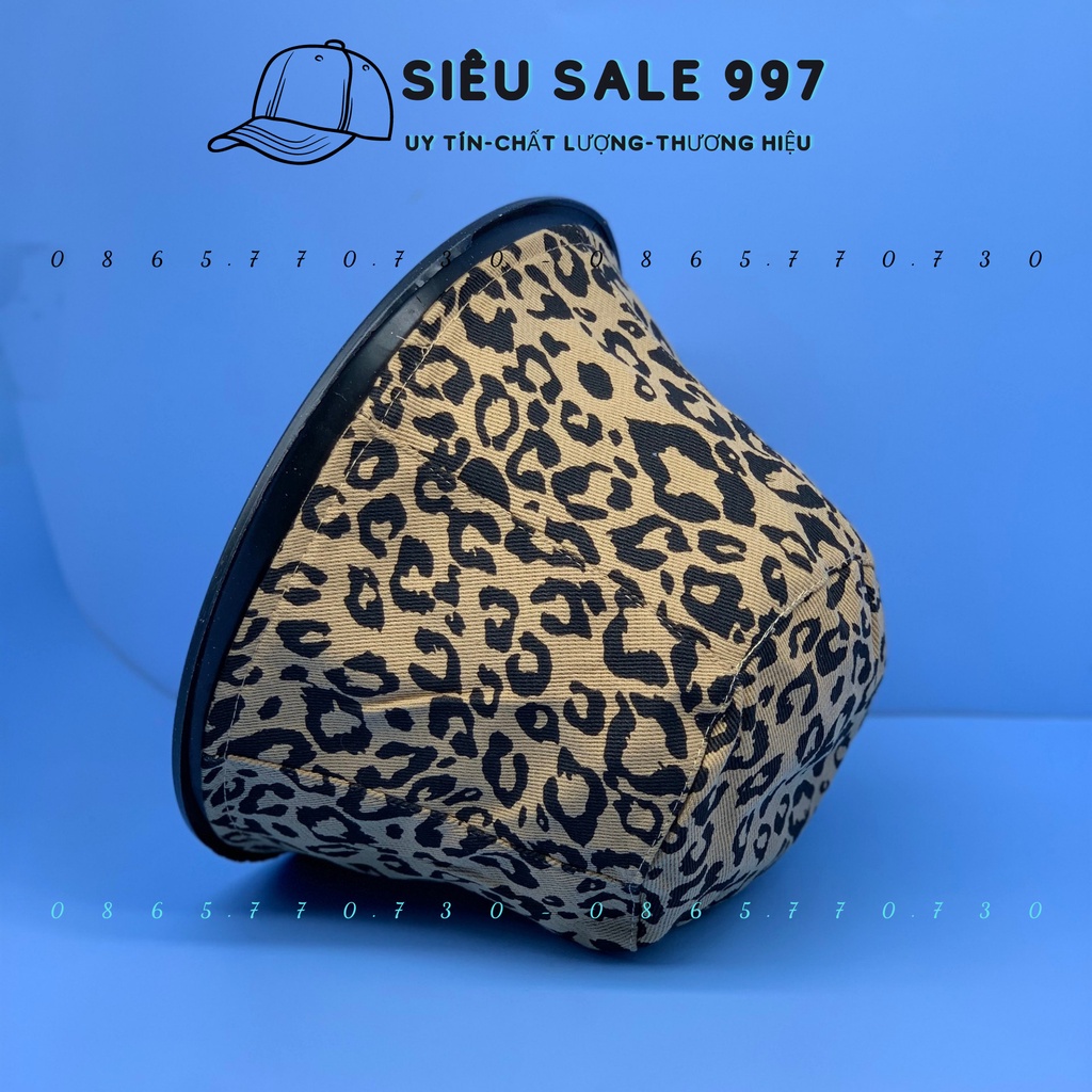 MŨ BO DẠNG NỒI CỤP HỌA TIẾT DA BEO HÀNG NHẬP QC THỜI TRANG CAO CẤP