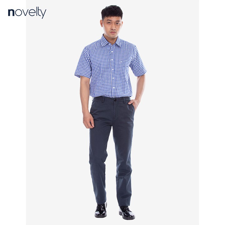 [Mã FAMALLT5 giảm 15% đơn 150K] Áo sơ mi nam ngắn tay Novelty kẻ caro nhỏ NSMMCNMTCB180404N | BigBuy360 - bigbuy360.vn