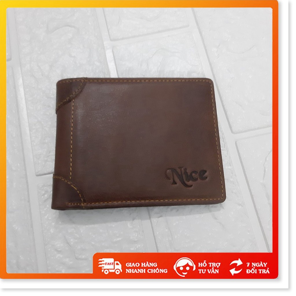 Ví da nam, Bóp da nam cao cấp da thật khâu tay bo góc - VI0174