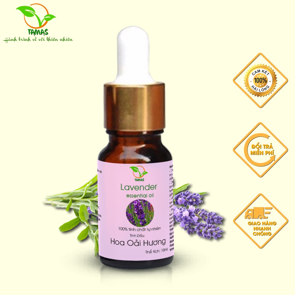 Tinh dầu Oải Hương (Lavender) TAMAS 10ml thơm phòng, thư giãn