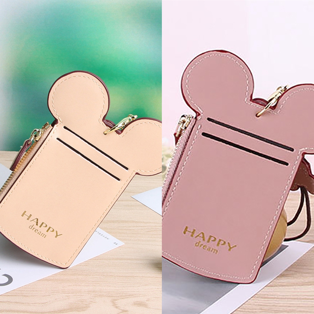 Ví Đựng Thẻ In Hình Chuột Mickey Dễ Thương