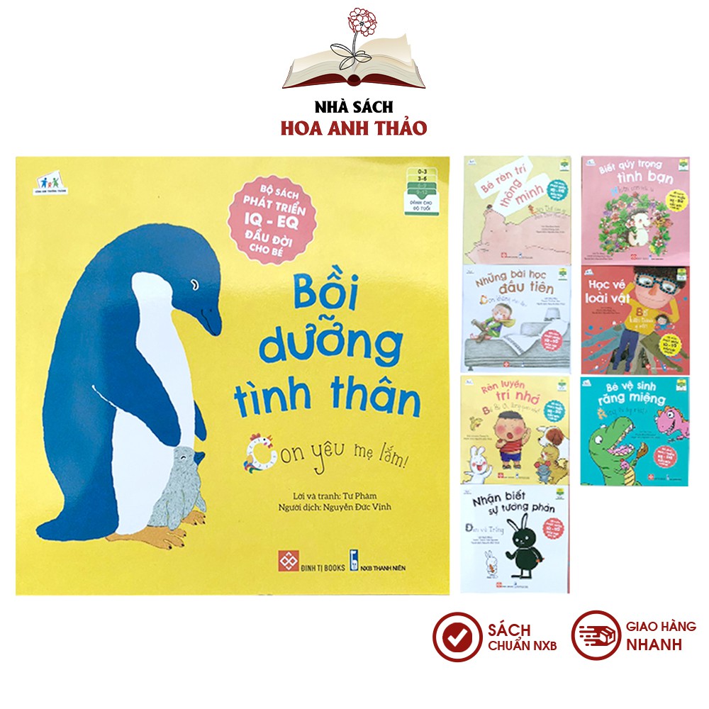Sách - Bộ phát triển IQ EQ đầu đời cho bé nhiều chủ đề bồi dưỡng cảm xúc (Bộ 8 quyển)