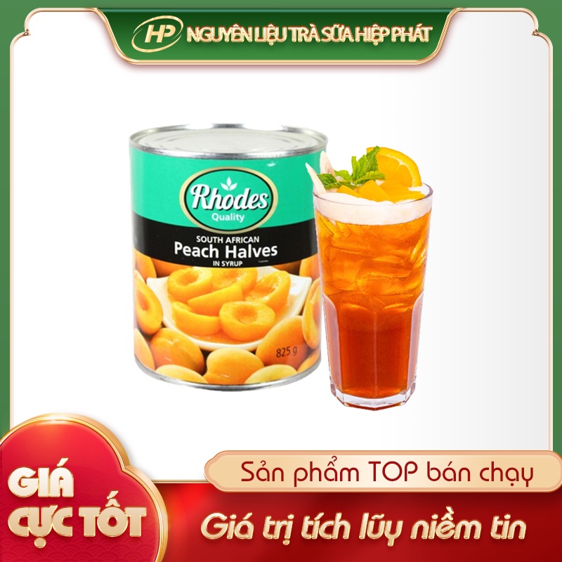 Đào ngâm Rhodes 820g  - SP010224 - Nguyên liệu trà sữa HIỆP PHÁT