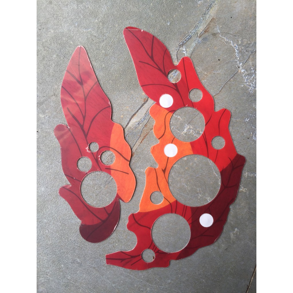 Miếng dán trang trí đàn guitar LÁ ĐỎ