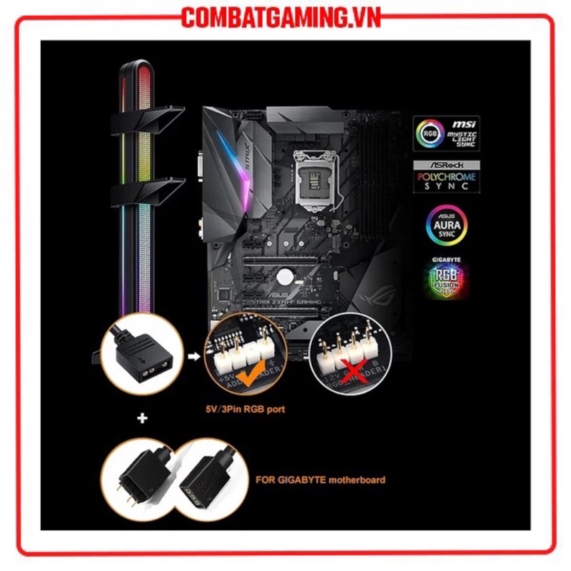 Giá Đỡ VGA DarkFlash DL240 ARGB Black/Pink/White - Hàng Chính Hãng