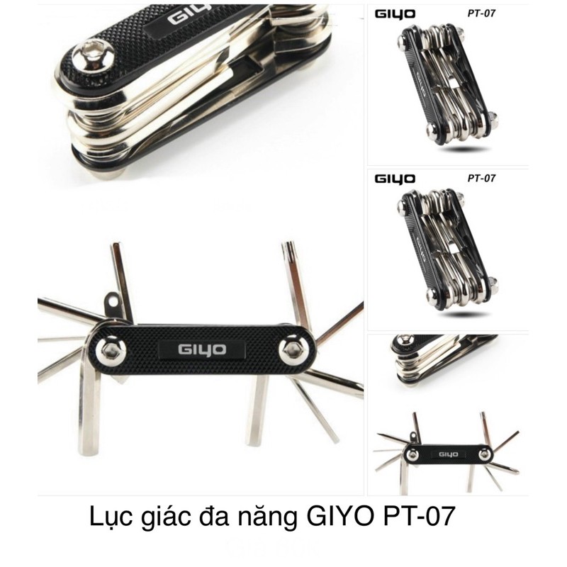 Bộ tool lục giác đa năng Giyo PT-07 gập gọn 40*75mm