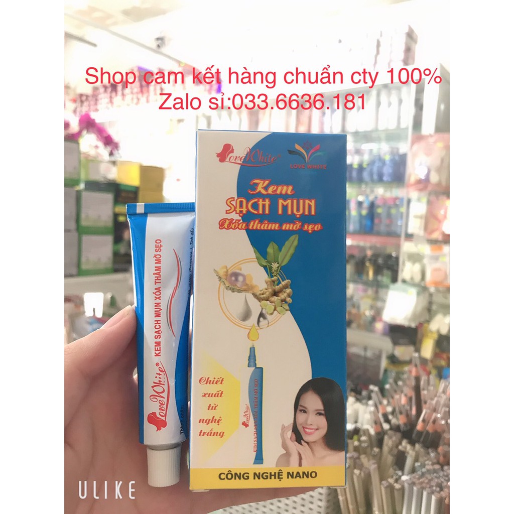 kem sạch mụn xóa thâm-mờ sẹo nghệ trắng 15g