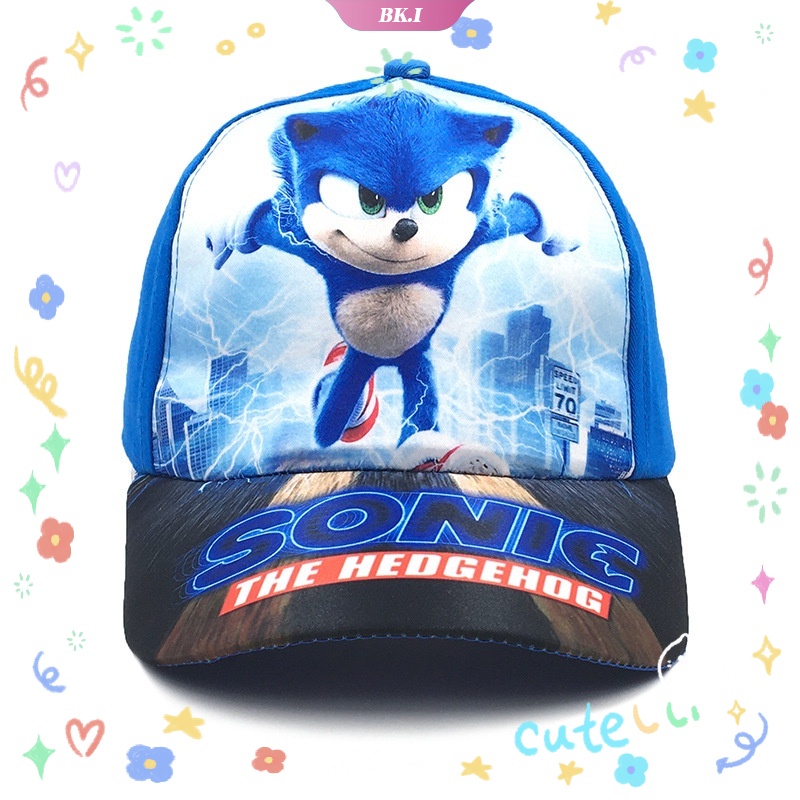 Mũ Lưỡi Trai Họa Tiết Hoạt Hình Sonic Có Thể Điều Chỉnh Thời Trang Mùa Hè Cho Bé
