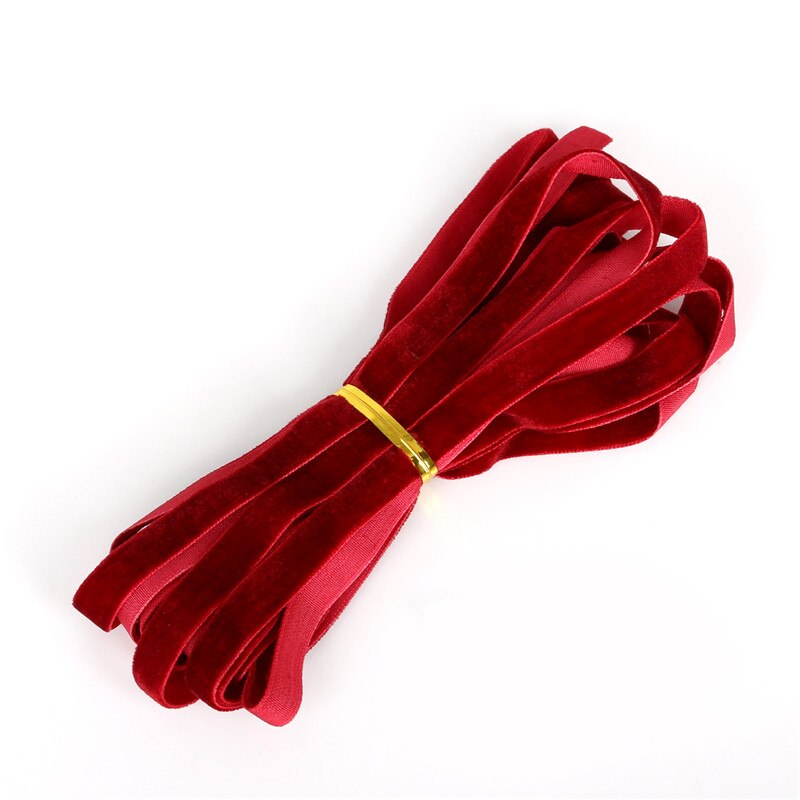 Cuộn Dây Ruy Băng Nhung 5Yards 10mm Đa Dụng Chất Lượng Cao