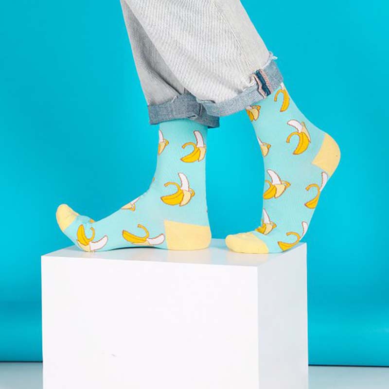 Vớ cotton Cổ Cao In Họa Tiết Động Vật Vui Nhộn Chất Lượng Cao Cho Nam
