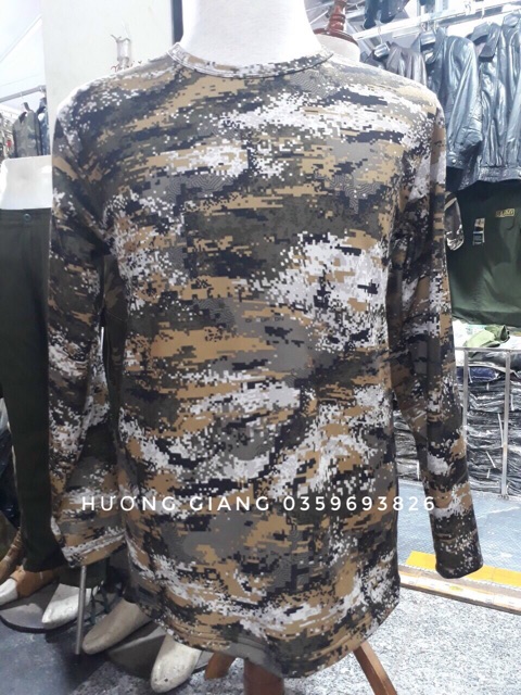 Áo thu đông nam nữ thời trang lính rằn ri