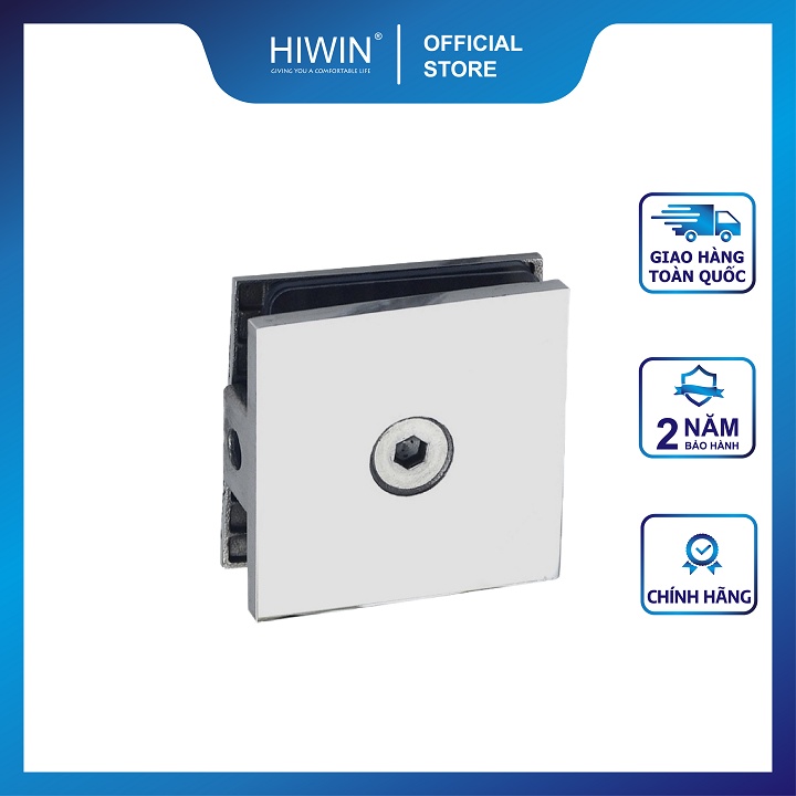 Kẹp chân kính 0 độ cabin tắm cạnh vát chất liệu inox 304 mặt gương HIWIN FC-2080