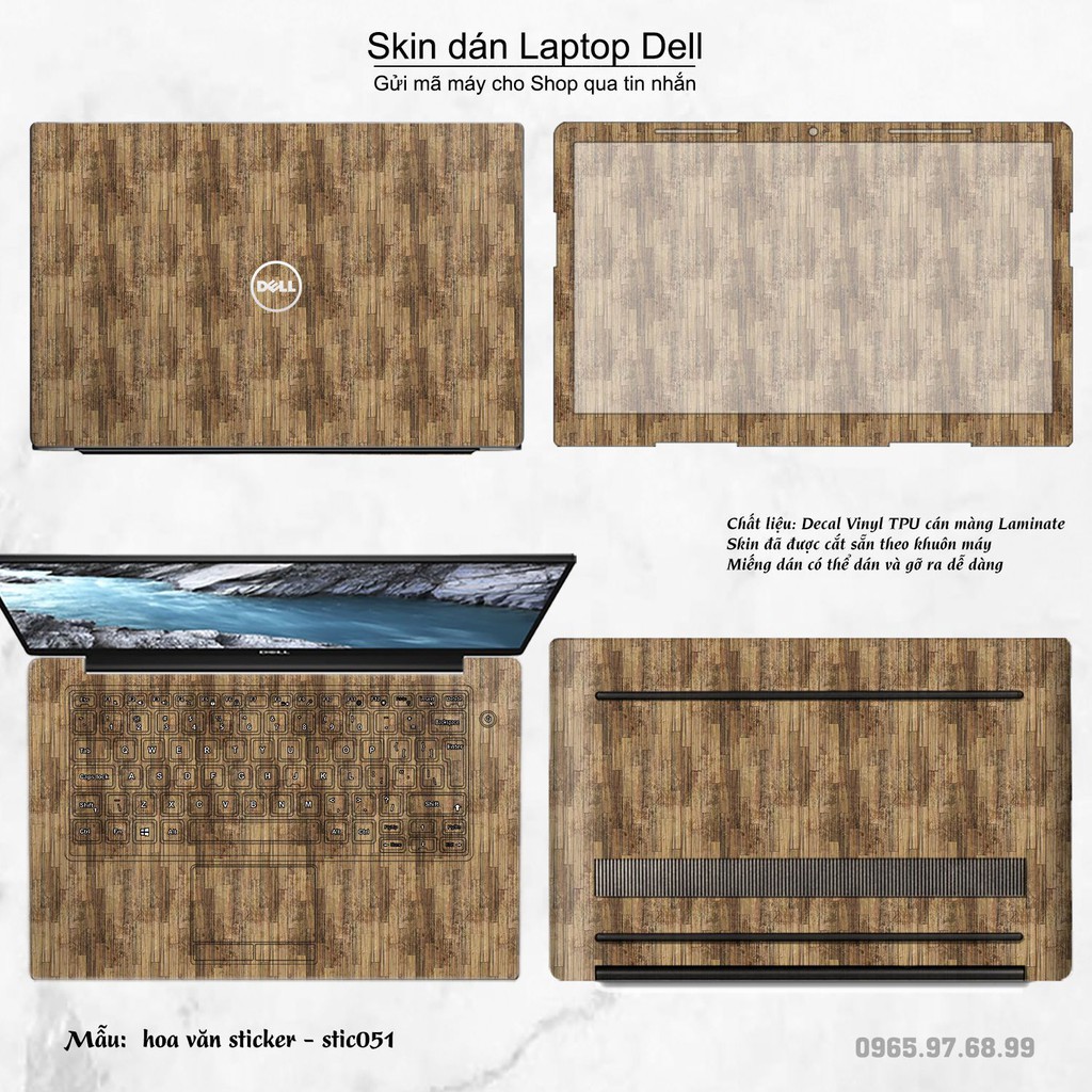 Skin dán Laptop Dell in hình Hoa văn sticker _nhiều mẫu 9 (inbox mã máy cho Shop)