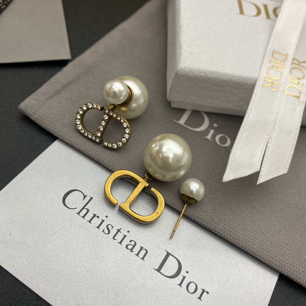 Dor 2023 kim cương CD bông tai ngọc trai Retro khuyên tai nữ