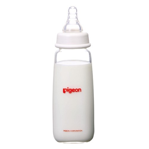 Bình thủy tinh cổ hẹp Pigeon 200ml - Hàng nội địa Nhật.