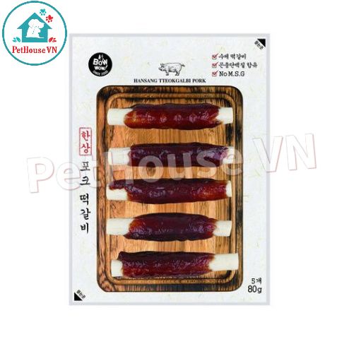 THỊT CUỘN THANH SỮA BOWWOW - Túi 80G Snack Bánh Thưởng Cho Chó Nhiều Vị Hàng Chính Hãng