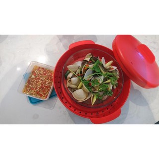 Xửng hấp Tupperware Steam It Đỏ Chili