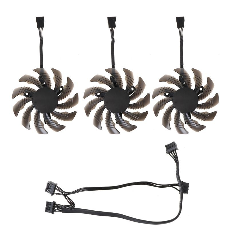 1 / 3 Quạt Tản Nhiệt Làm Mát 75mm T128010Su 4pin Cho Gigabyte Aorus Gtx 1060 1070 1080 G1 Gtx 1070ti 1080ti 960 980ti 760
