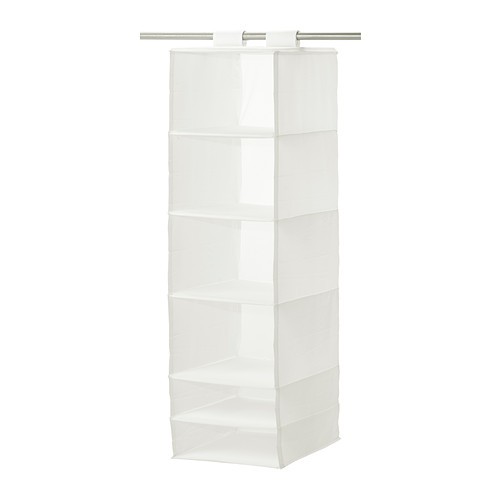 Tủ treo quần áo gấp gọn 6 ngăn IKEA Skubb - Trắng