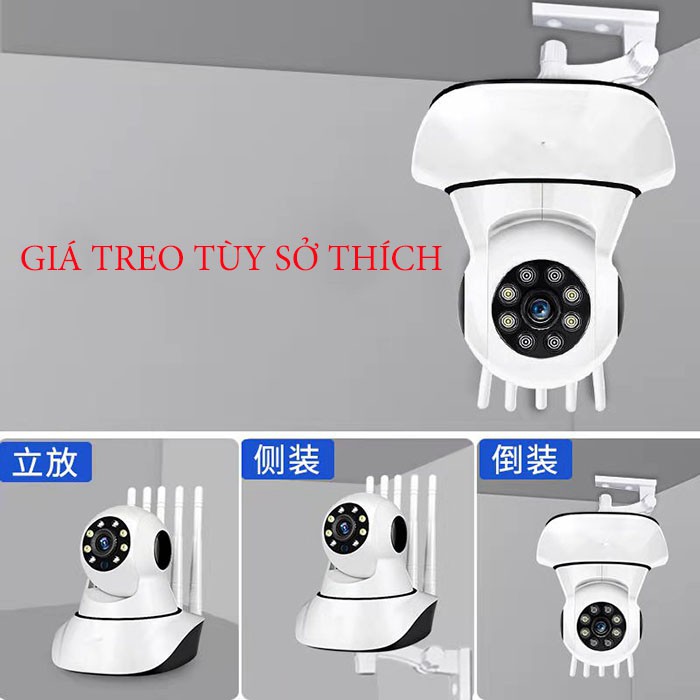 Camera 3.0 mpx,có tiếng việt, có 5 dâu wifi full HD 1920x1080p kèm thẻ nhớ 256G LƯU được 25-30 ngày. Bảo hành 18t