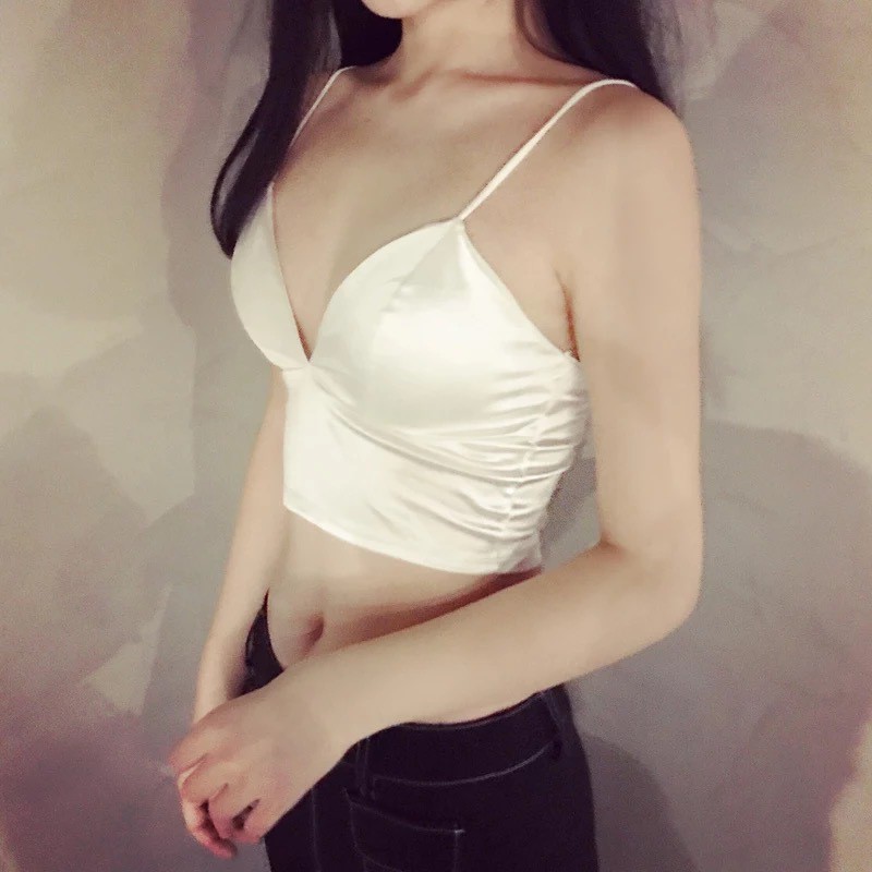 Áo Bra Satin - Áo Ngực Không Gọng - Satin Nữ Bản To B264