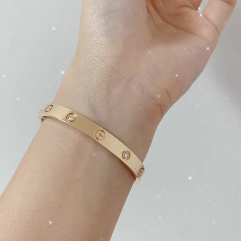 Vòng Tay Inox Thời Trang | Vòng Tay Thép Titan Mạ Vàng Hồng 18K | Trang Sức Không Gỉ Không Phai Màu