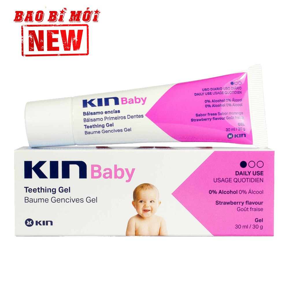 Gel bôi Kin Baby giảm sưng nướu và bệnh tay chân miệng 30ml